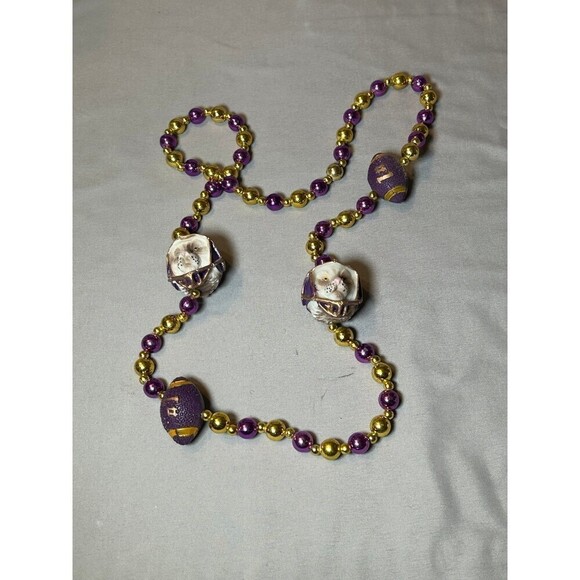 LSU Mardi Gras Beads - Picture 1 of 3